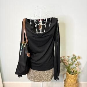 INSANE vintage y2k black fairy blouse